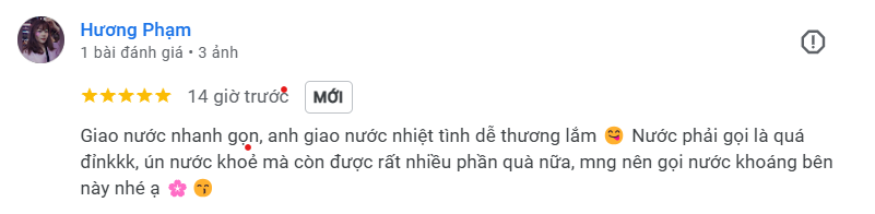 đánh giá của khách hàng khi sử dụng dịch vụ giao nước uống tận nhà Huyện Nhà Bè